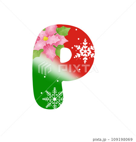 color alphabet with flowers 109198069