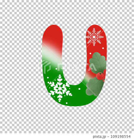 Color alphabet letter U 109198554