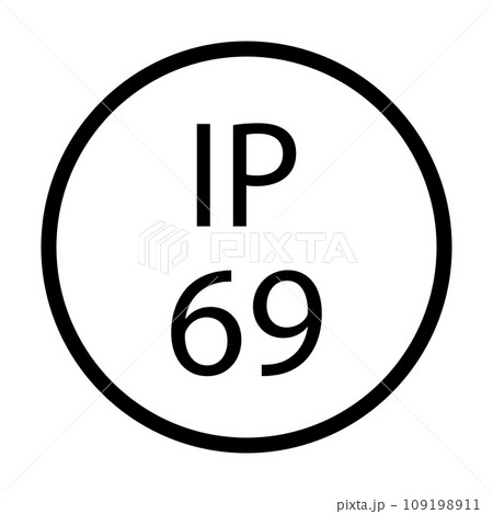 IP69 standard waterproof icon vector for - Stock Illustration