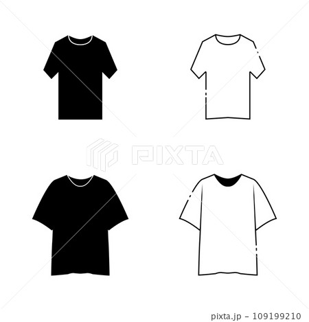 short sleeve shirt collection icon vector 109199210
