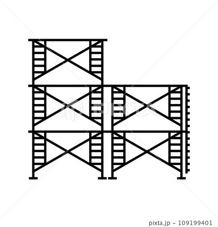 Scaffolding icon vector 109199401