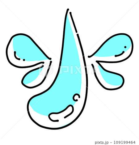 曜日イメージイラスト 単品 水 曜日イメージイラスト 単品 水 109199464