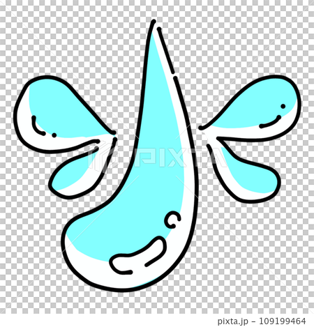 曜日イメージイラスト 単品 水 曜日イメージイラスト 単品 水 109199464