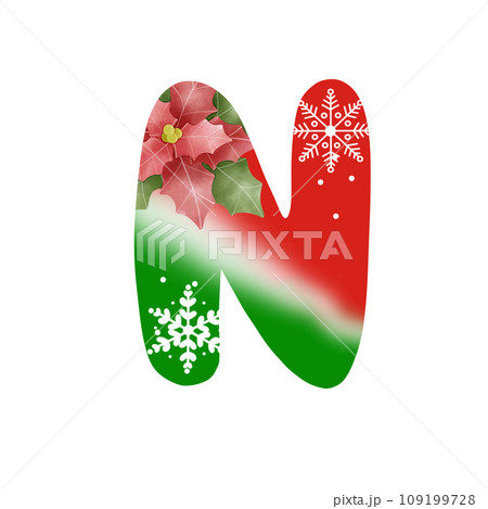 Color alphabet letter N Color alphabet letter N 109199728