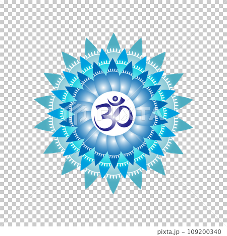 瑜珈歐姆標記和曼陀羅圖案 109200340