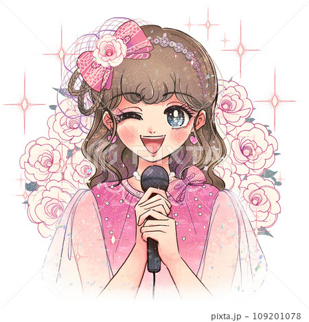 昭和のアイドル黄金期・推しの女の子のイラスト 109201078
