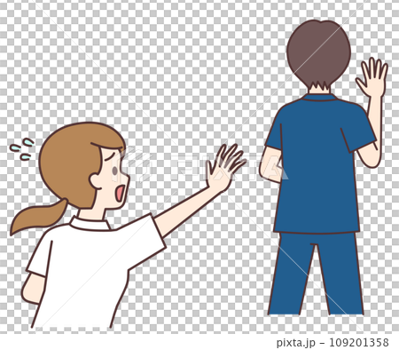 医師に去っていかれ焦る看護師 医師に去っていかれ焦る看護師 109201358