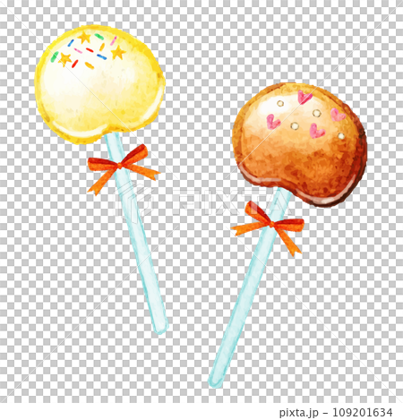手繪棒棒糖巧克力插畫 109201634