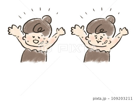 サウナで喜ぶ女性 109203211