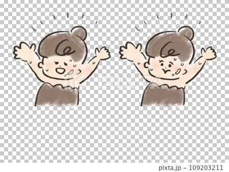 サウナで喜ぶ女性 109203211