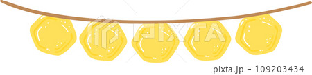 Cute Honey elements cartoon illustration. Cute Honey elements cartoon illustration. 109203434
