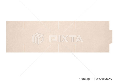 Template of cardboard box mockup with die-cut pattern Template of cardboard box mockup with die-cut pattern 109203625