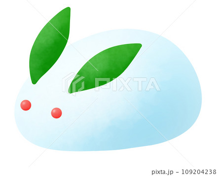 シンプルでかわいい雪うさぎ 109204238