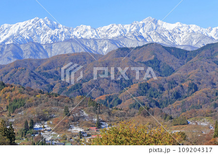 初冬の北アルプス後立山連峰 初冬の北アルプス後立山連峰 109204317