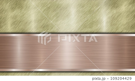 Metal background with polished plate 109204429