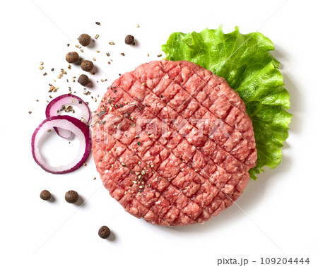 fresh raw burger meat fresh raw burger meat 109204444