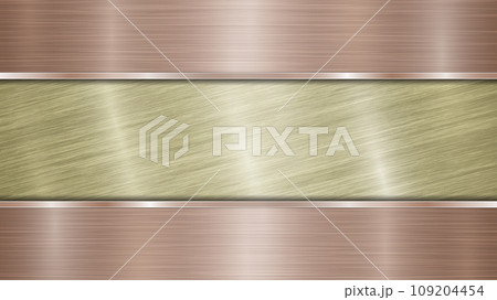 Metal background with polished plate Metal background with polished plate 109204454