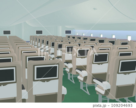 誰もいない飛行機内の座席 誰もいない飛行機内の座席 109204693