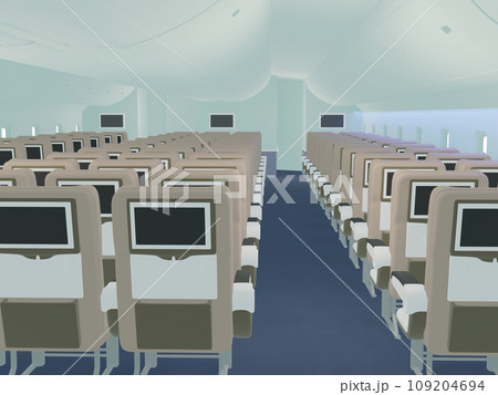 誰もいない飛行機内の座席 誰もいない飛行機内の座席 109204694