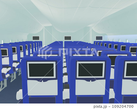 誰もいない飛行機内の座席 誰もいない飛行機内の座席 109204700