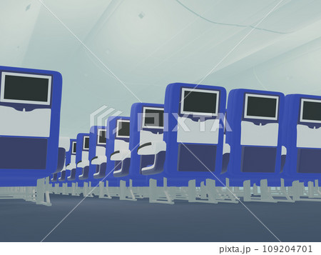 誰もいない飛行機内の座席 誰もいない飛行機内の座席 109204701