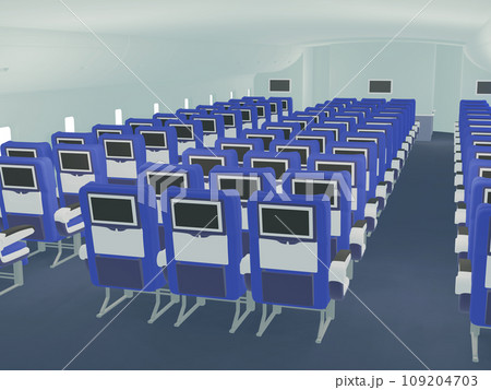 誰もいない飛行機内の座席 誰もいない飛行機内の座席 109204703