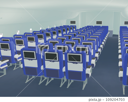 誰もいない飛行機内の座席 誰もいない飛行機内の座席 109204703