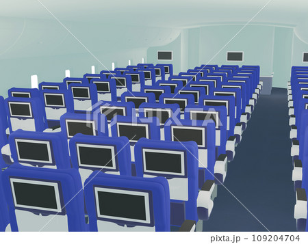 誰もいない飛行機内の座席 誰もいない飛行機内の座席 109204704