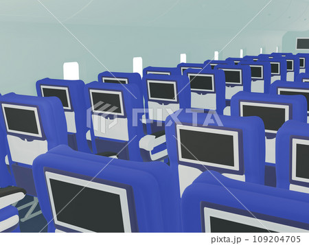 誰もいない飛行機内の座席 誰もいない飛行機内の座席 109204705