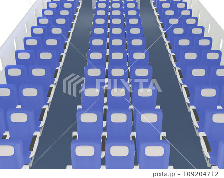 誰もいない飛行機内の座席 109204712