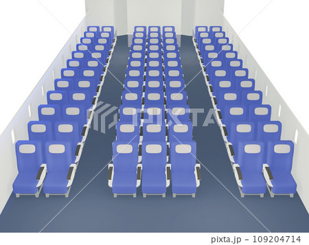 誰もいない飛行機内の座席 誰もいない飛行機内の座席 109204714