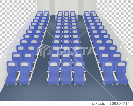 誰もいない飛行機内の座席 誰もいない飛行機内の座席 109204714