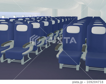 誰もいない飛行機内の座席 誰もいない飛行機内の座席 109204718