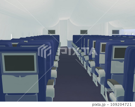 誰もいない飛行機内の座席 誰もいない飛行機内の座席 109204721