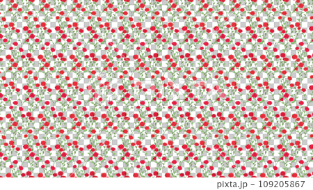 赤色の薔薇の壁紙パターン16：9　連続模様 109205867