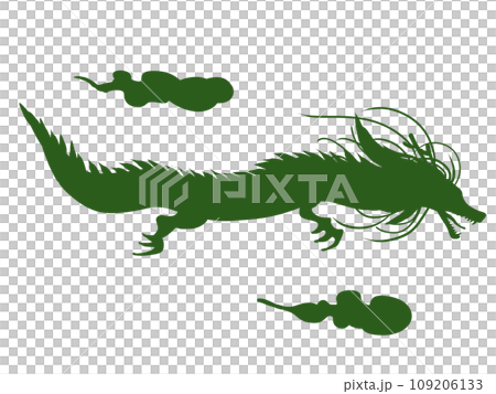 酷炫的剪影龍 109206133