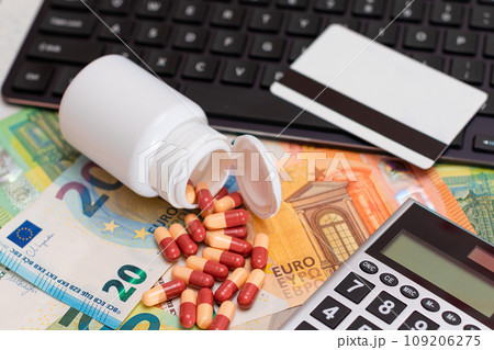 Ordering Medicines. Pills and Capsules on the Euro Banknotes Ordering Medicines. Pills and Capsules on the Euro Banknotes 109206275