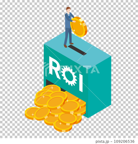 ROI投資対効果のイメージイラスト 109206536