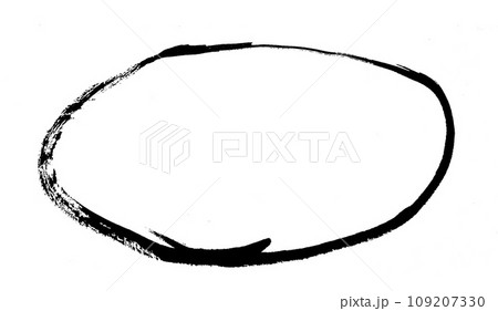 背景　手書き　楕円 109207330