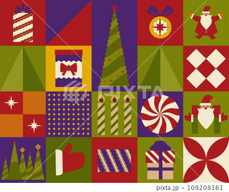 Winter holiday wrapping paper seamless prints 109208161
