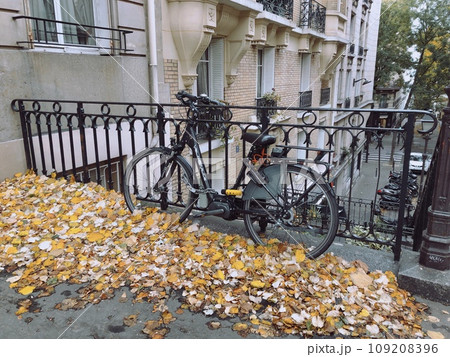 パリ、モンマルトルの秋の風景 (フランス) 109208396