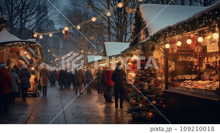 People at Christmas market 109210018