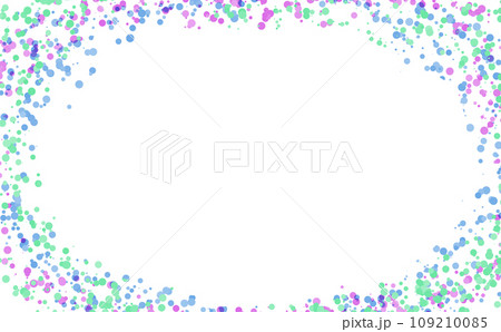 パステルカラーの点描のフレーム 109210085