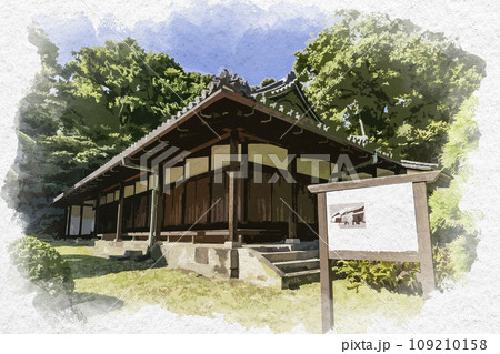 水彩画風　東京北の丸公園　江戸城　大番所　東京都千代田区 109210158