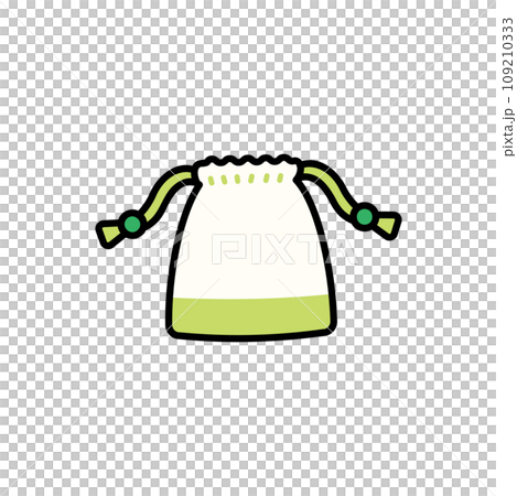 Illustration of a simple drawstring bag 109210333