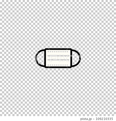 シンプルなマスクのイラスト シンプルなマスクのイラスト 109210335