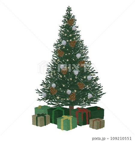 クリスマスツリーとプレゼント クリスマスツリーとプレゼント 109210551