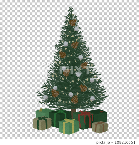 クリスマスツリーとプレゼント クリスマスツリーとプレゼント 109210551