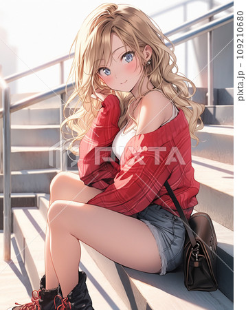 おしゃれな金髪ギャルJK 109210680