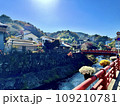赤い橋と山 109210781